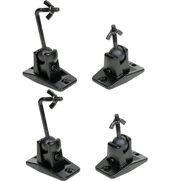VideoSecu 5 Black Universal Satellite and Audio Speaker Mount Bracket for Wall or Ceiling MS40B5 WM6 N10