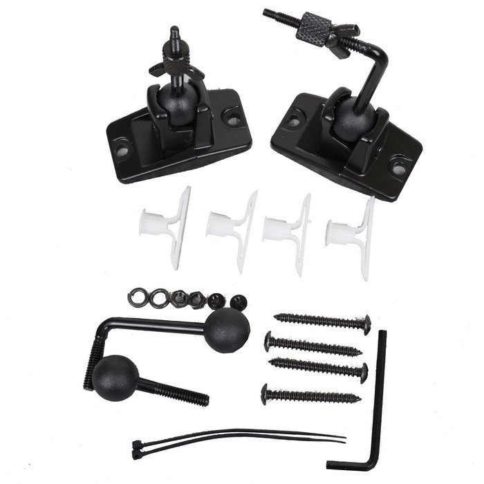 VideoSecu 5 Black Universal Satellite and Audio Speaker Mount Bracket for Wall or Ceiling MS40B5 WM6 N11
