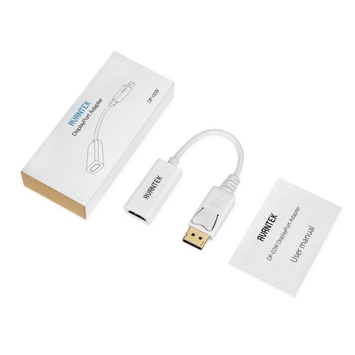 AVANTEK DisplayPort to HDMI Adapter Gold Plated DP HDTV Converter Cable with Audio, 7.8 Inch N4