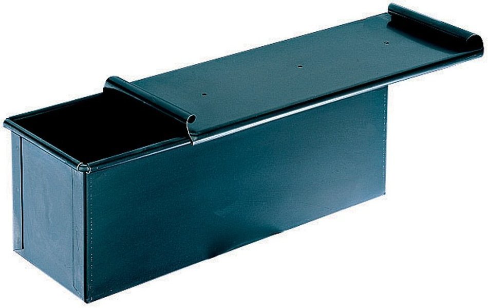 Paderno World Cuisine Blue Steel Pullman Bread Pan with Cover N3