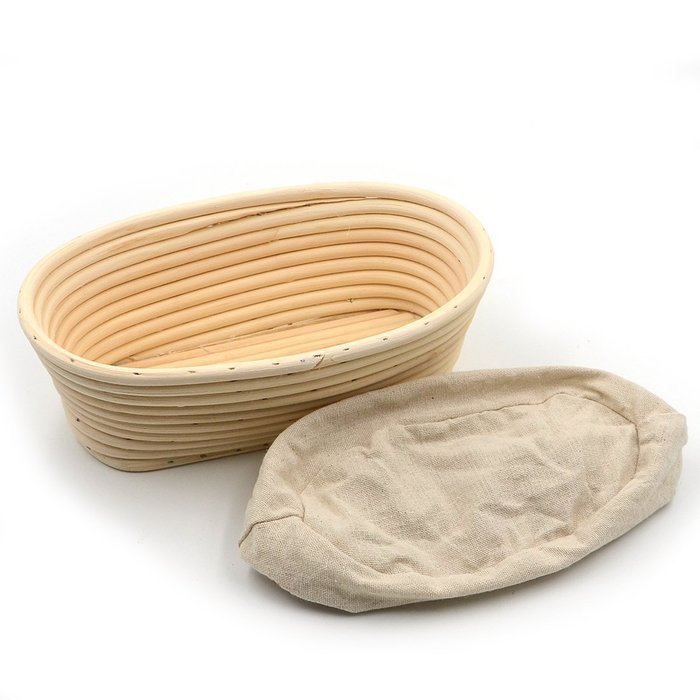 AngelaKerry 1pcs 34x15.5x7cm (1.3x0.6x0.2.8 inch) Banneton Brotform Long-Strip Bread Proofing Basket Handmade N12