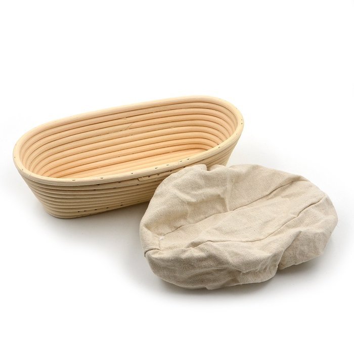 AngelaKerry 1pcs 34x15.5x7cm (1.3x0.6x0.2.8 inch) Banneton Brotform Long-Strip Bread Proofing Basket Handmade N13