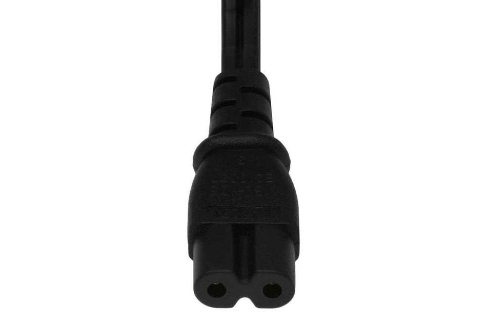 10ft 18 AWG 2-Slot Non-Polarized Power Cord (IEC320 C7 to NEMA 1-15P) N4