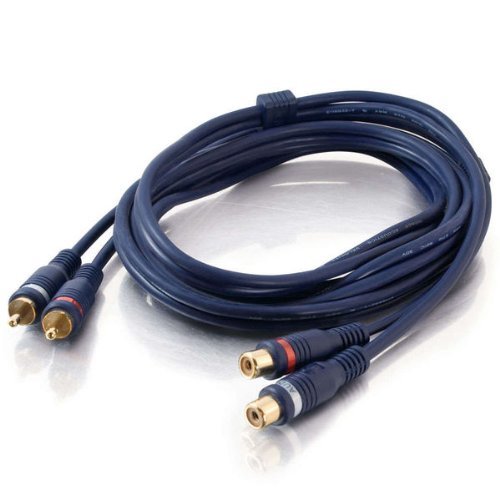 C2G / Cables To Go 13042 Velocity RCA Stereo Audio Extension Cable, Blue (25 Feet/7.62 Meters) N3
