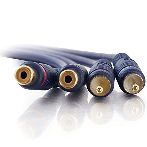 C2g Cables To Go 13042 Velocity Rca Stereo Audio Extension Cable Blue 25 Feet762 Meters 7386