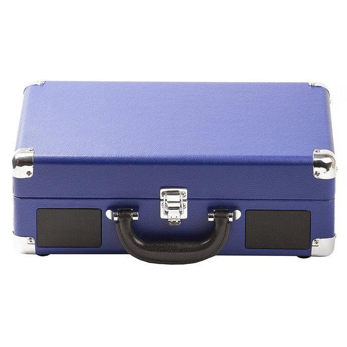 Knox Portable Bluetooth USB Turntable with Built-in Speakers (Blue) N4