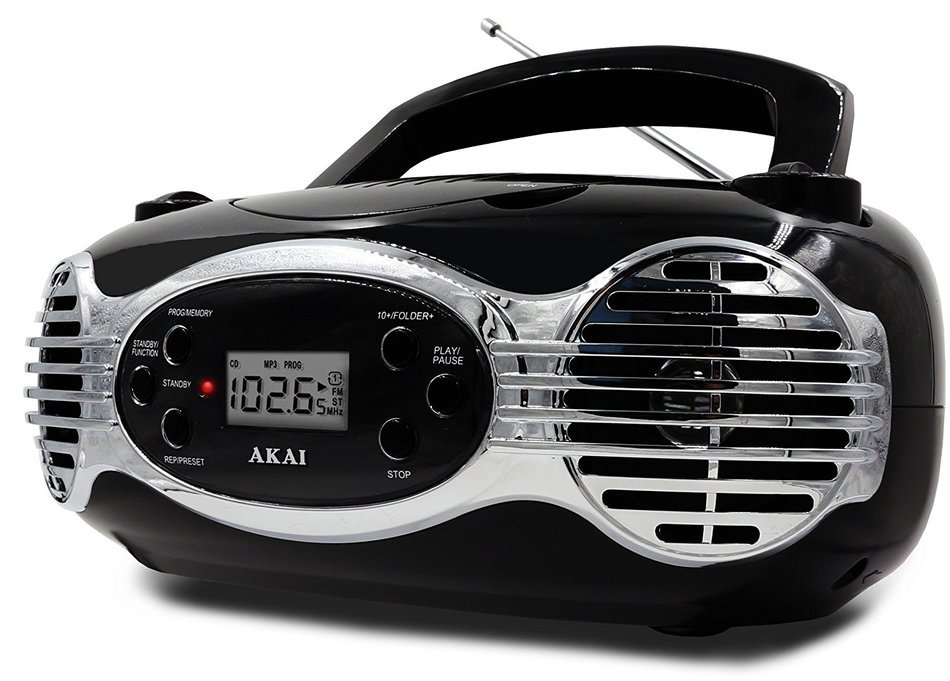 Akai CE2200R CD Boombox FM PLL Radio, Black N2