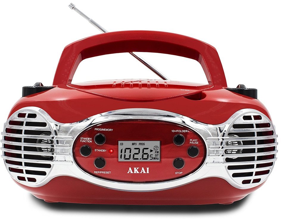 Akai CE2200R CD Boombox FM PLL Radio, Black N3