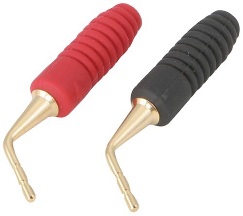Monster Twist Crimp Toolless Speaker Cable Connectors - Angled Gold Pin MKII - 4 pair pack Regular Angled Gold...