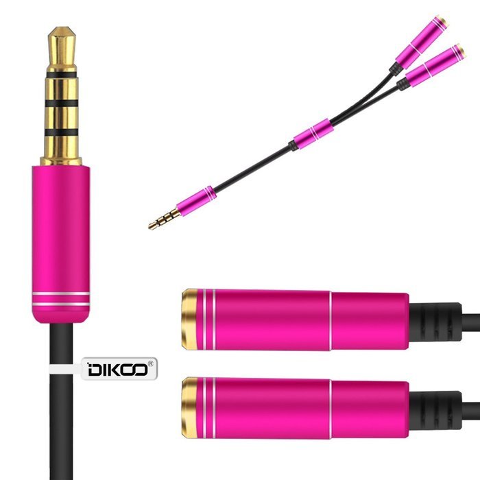 DIKOO 35510011 AUX 3.5mm Male to Male Stereo Audio Cable with In-line Microphone N30