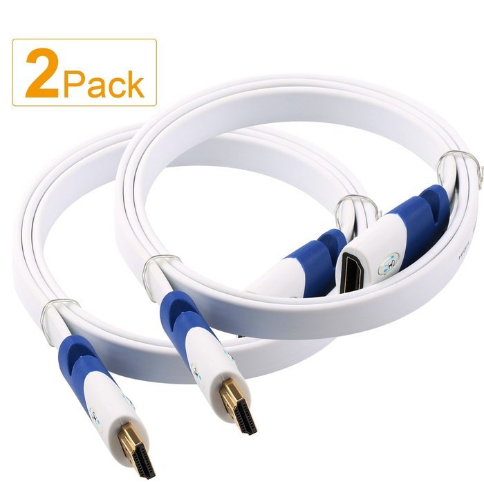 Super HD 4K Ultra HDMI Flat Cable 2.0V Male to Female HDMI Extension Cord Support 3D,Ethernet,1080P,and Audio... N4
