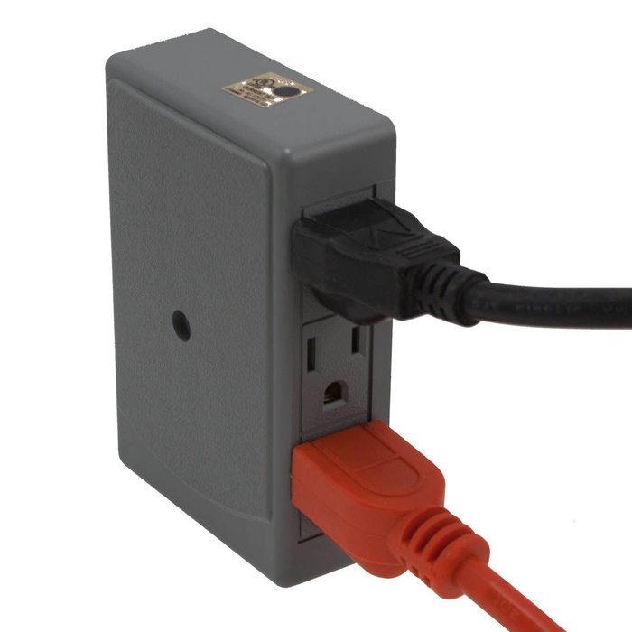 2 Side Entry 6-Way Electrical Socket Outlet Splitter In-Wall Tap Adapter In Grey N2