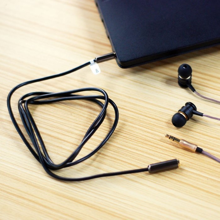DIKOO 35510011 AUX 3.5mm Male to Male Stereo Audio Cable with In-line Microphone N36