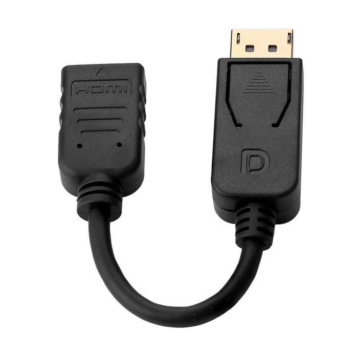 SIENOC Displayport DP Male to HDMI Female DP to HDMI Adapter Cable Video Audio Converter Color Black Pack of 2 N8