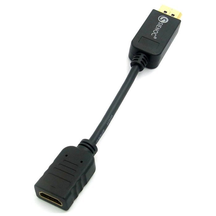 SIENOC Displayport DP Male to HDMI Female DP to HDMI Adapter Cable Video Audio Converter Color Black Pack of 2 N9