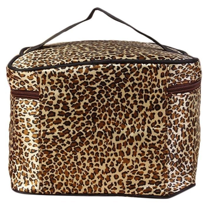 Creazy&reg; Women Leopard Print Cosmetic Bags Women Travel Makeup Bag (Brown) N5