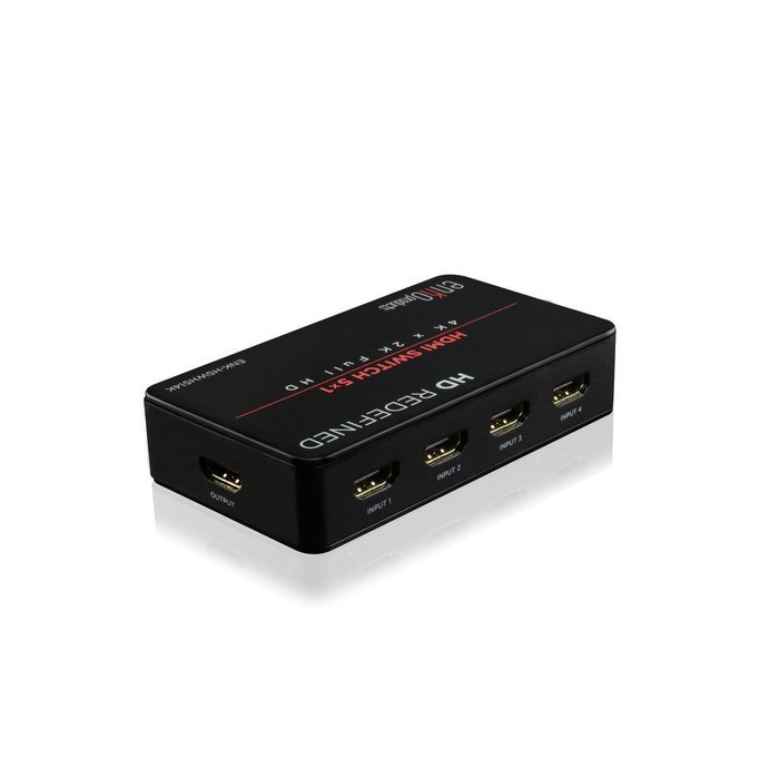 enKo HDMI 3 Ports Hub Switch v1.4 (4Kx2K) includes IR Remote, 4x HDMI Cables, AC Power Adapter (Support 4Kx2K... N11