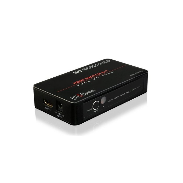 enKo HDMI 3 Ports Hub Switch v1.4 (4Kx2K) includes IR Remote, 4x HDMI Cables, AC Power Adapter (Support 4Kx2K... N12