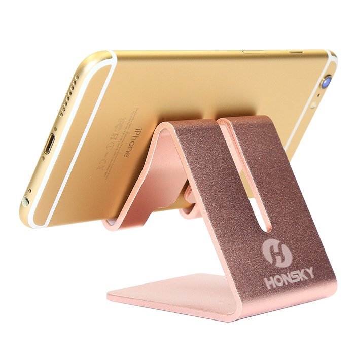 Honsky&reg;Solid Portable Aluminum Desktop Stand Smart Phone Holder for Desk Bed,iPad Mini Stand Tablet Stands for... N21