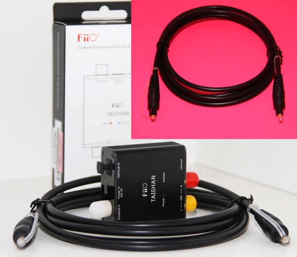 FIIO D3 (D03K) Digital to Analog Audio Converter with SMI Gold Plated 6ft Optical TOSLink Cable and RCA-to-3.5MM... N2