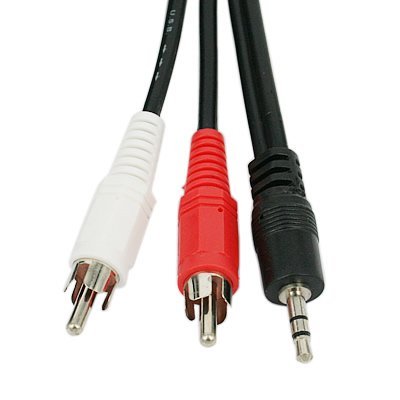 Parts Express 3.5mm Stereo Male To 2 RCA Male Cable 5 feet N2