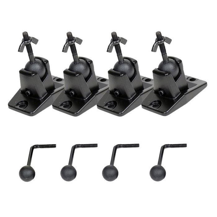 VideoSecu 5 Black Universal Satellite and Audio Speaker Mount Bracket for Wall or Ceiling MS40B5 WM6 N13