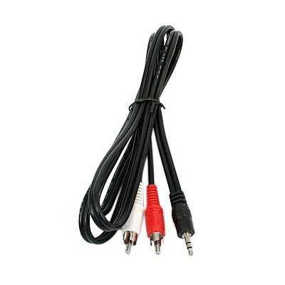 Parts Express 3.5mm Stereo Male To 2 RCA Male Cable 5 feet N3