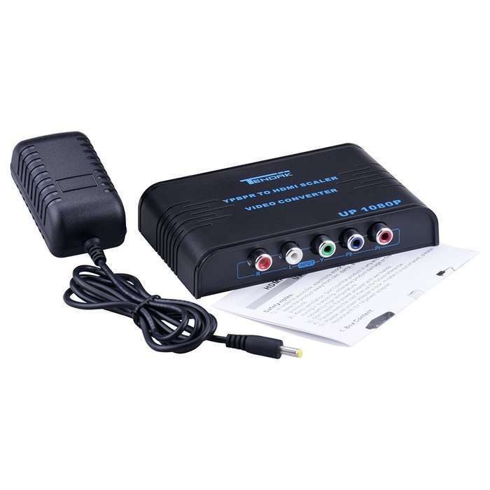 Tendak HDMI to 1080P Component Video YPbPr 5RCA RGB Scaler Converter Adapter Supporting R / L Audio + Coaxial... N6