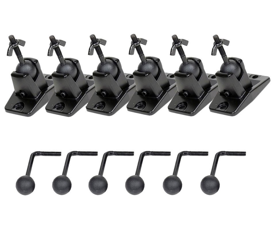 VideoSecu 5 Black Universal Satellite and Audio Speaker Mount Bracket for Wall or Ceiling MS40B5 WM6 N15