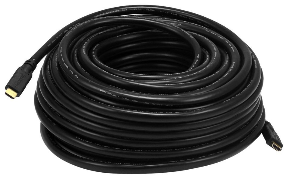 Monoprice 25ft 22AWG CL2 High Speed HDMI&reg; Cable With Ethernet - Black N7