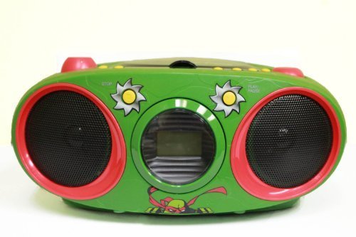 Portable, Teenage Mutant Ninja Turtles Boombox CD Player with Text Display, AM/FM Stereo Radio, Repeat Function... N3