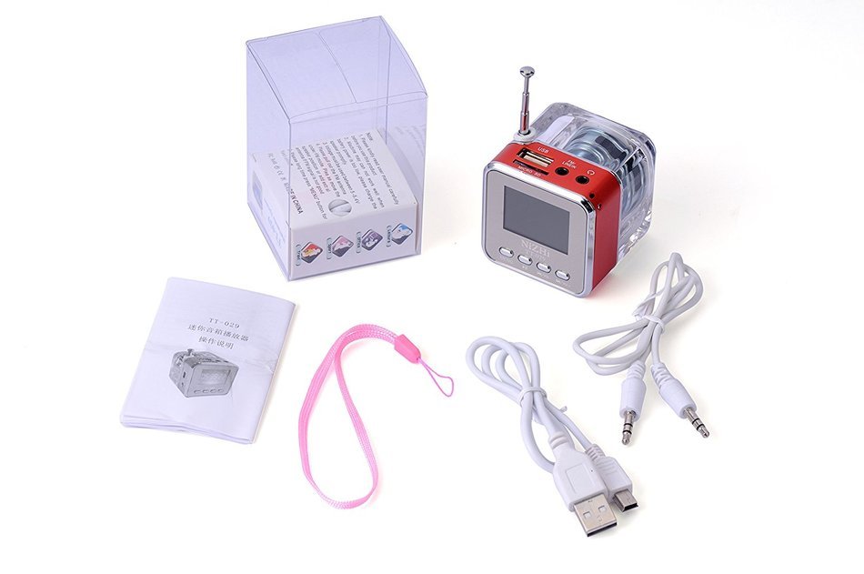 TT029 Portable Mini Music Speaker Support SD/TF Card With Alarm Clock FM Radio And LCD Screen Synchronous lyrics... N6