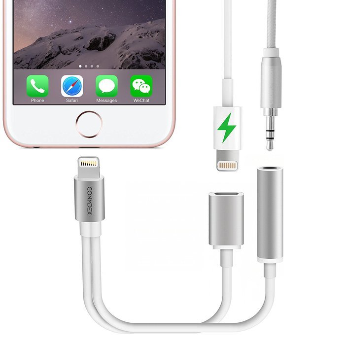 Lightning to 3.5 Male AUX Stereo Adapter Cable CONMDEX iPhone 7/7 Plus Car Male to Male Auxiliary Audio Adapter... N25