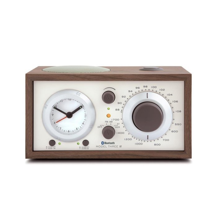Tivoli Audio - Model Three BT AM/FM Clock Radio with Bluetooth - Walnut and Beige