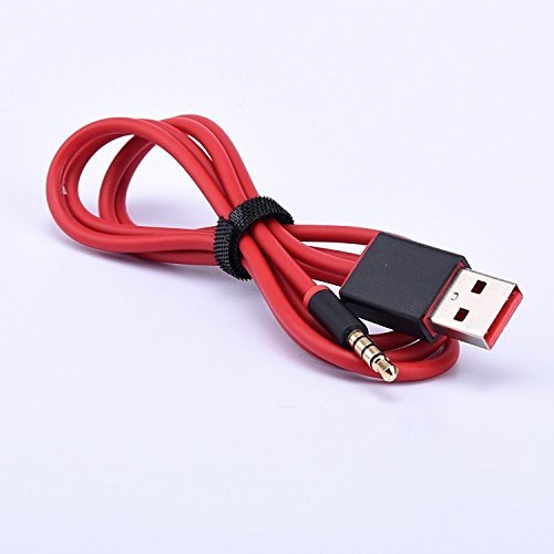USB Charger Data SYNC Cable 3ft, AUX Audio Plug 3.5mm Jack to USB 2.0 Male Adapter for iPod Shuffle Beats by Dr.Dre... N5