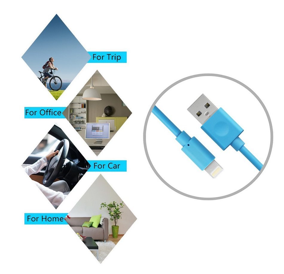 Nikolable iPhone cable 2pcs Lightning to USB Cable, 10ft Charging and Syncing Cable for iPhone, iPhone 7 7Plus... N21