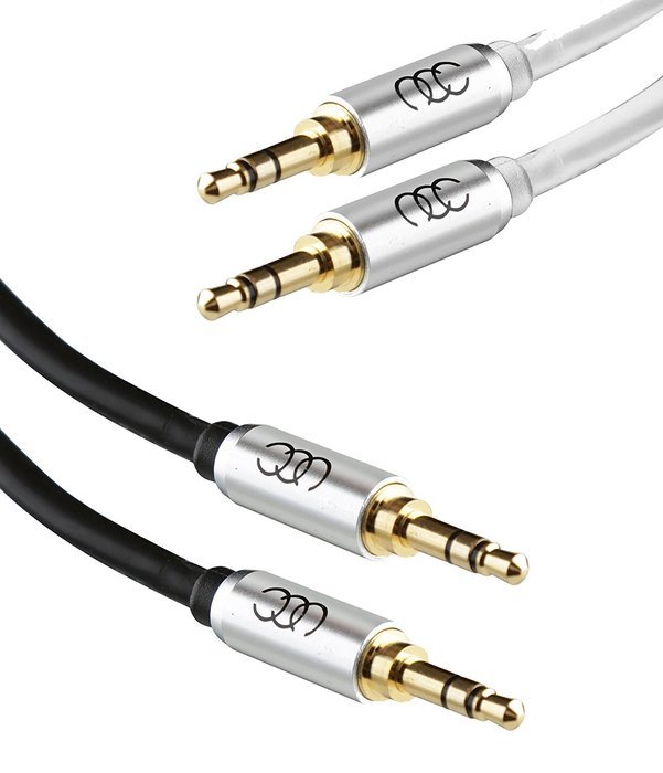 2X 3.5mm Aux Cord ( 2.5 meter / 8 Feet each ) Universal Durable Auxiliary Cable for Car - Flexible PVC with Limited... N7