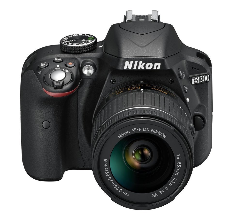 Nikon D3300 24.2 MP CMOS Digital SLR with Auto Focus-S DX NIKKOR 18-55mm f/3.5-5.6G VR II Zoom Lens (Black) -... N6