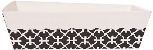 Simply Baked Paper Loaf Pan, Black Lattice, 6 pans