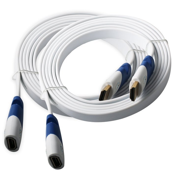 Super HD 4K Ultra HDMI Flat Cable 2.0V Male to Female HDMI Extension Cord Support 3D,Ethernet,1080P,and Audio... N5