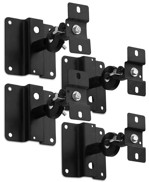 Mount-It! MI-SB03 Dual Low Profile Heavy Duty, Anti-Theft, Universal, Adjustable, Articulating, Hi-Fi Audio Media... N7