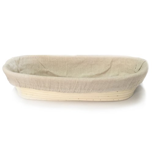 DIAOSnx Oval Banneton Bread Proofing Basket come with Linen Liner 8.3 x 5.6 inches N7