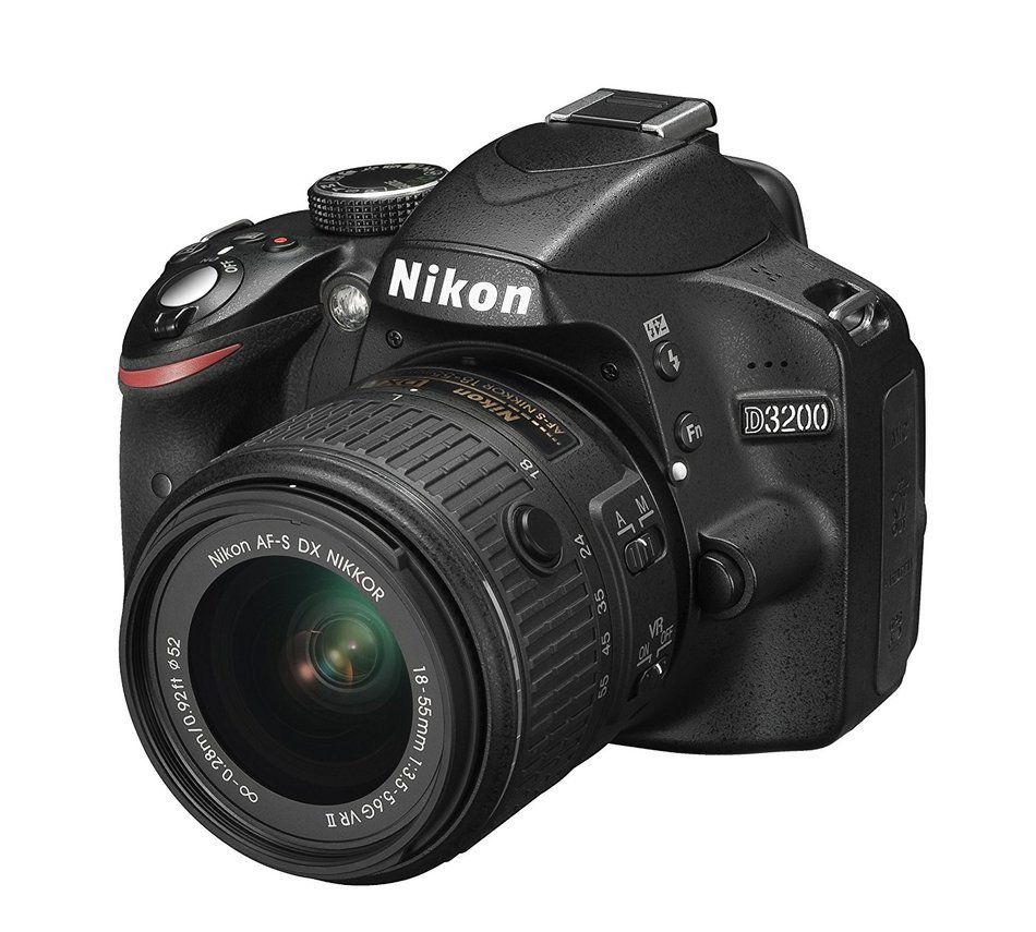 Nikon D3200 Digital SLR with 18-55mm VR II Compact Lens Kit - Black (24.2 MP) 3.0 inch LCD