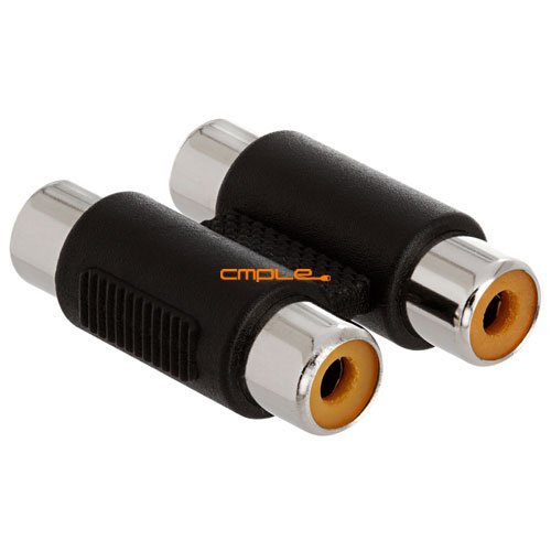 Cmple - 3-RCA Jacks to 3-RCA Jacks Coupler White/Red/Yellow N5