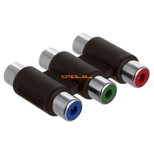 Cmple - 3-RCA Jacks to 3-RCA Jacks Coupler White/Red/Yellow N6
