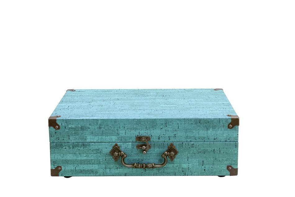 CMC Portable Bluetooth 3 Speed Turntable with Built in Stereo Speakers, Vintage Style Vinyl Record Player, Turquoise N5