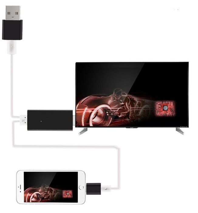 FST High-Speed HDMI Cable, 64Ft MHL to HDMI 1080p HDTv Adapter Cable for iPhone 5S 5 SE 6 Plus 6S Plus iPad Air... N36