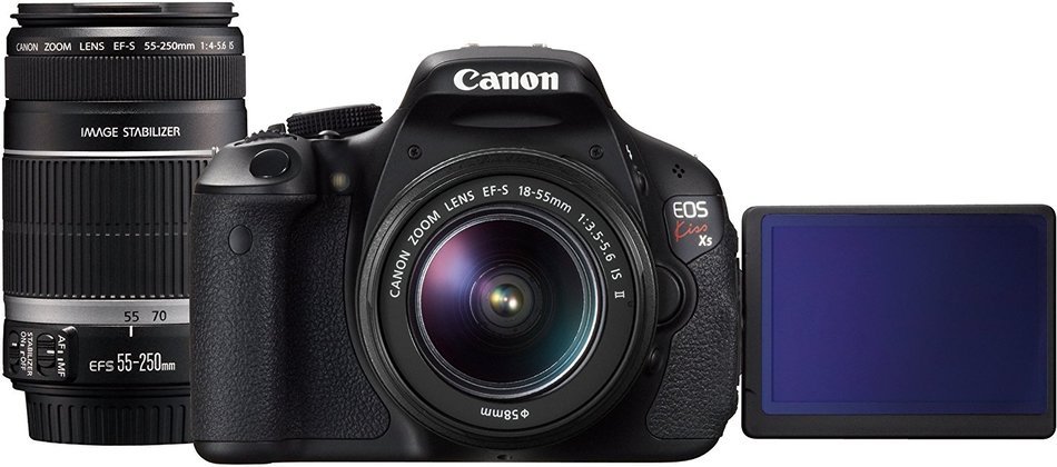 Canon EOS Kiss X5 Digital SLR Camera 2 Lens Kit - International Version (No Warranty) N10