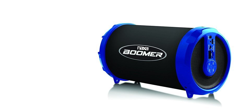 NAXA Electronics NAS-3071BL BOOMER Portable Bluetooth Boombox & MP3 Player