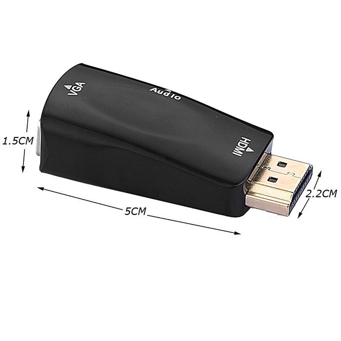 SIENOC HDMI Female to VGA Female Video adapter Color Black N8